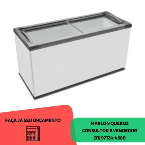Freezer Horizontal Metalfrio Tampa de Vidro