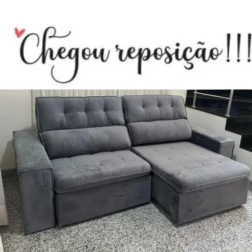 Sofá retrátil Niterói 4 lugares, sofá confortável para sua família !!
