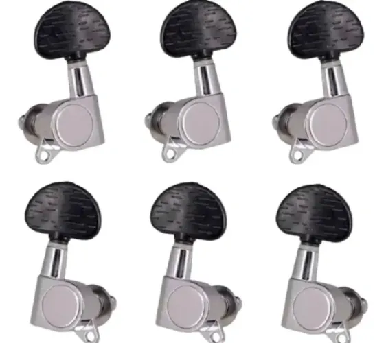 tarraxa guitarra 3x3 cromada com preto resistente exclusiva luxuosa