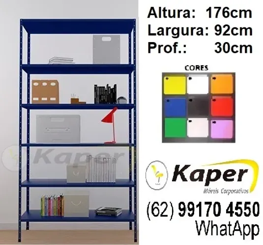 Estante / prateleira de Aço Dupla-Flex- Colorida ( novo ) Promoção