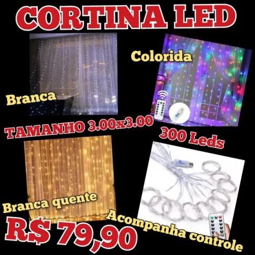 Cortina led tamanho 3x3