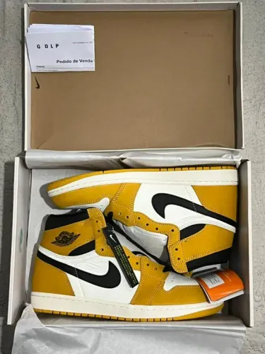 Tênis Air Jordan 1 High Og Yellow Ochre 100% Original