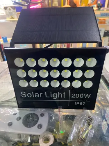 Refletor Placa Solar 200w IP 67 Decoração P/ Casa 