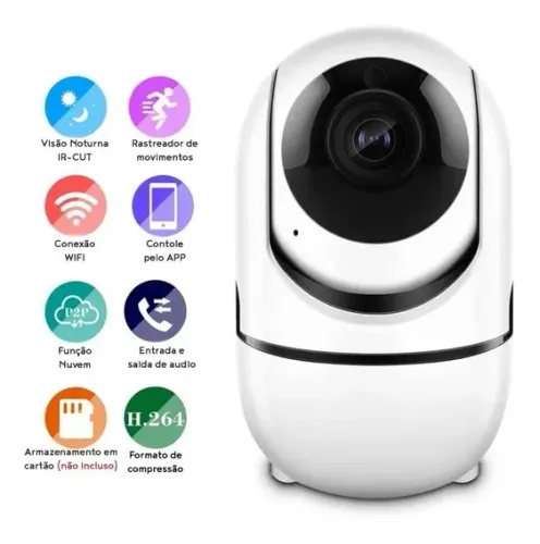 Câmera Ip Varredura Automática Ptz Noturna Wireless 720p