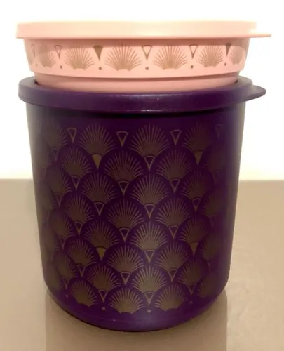 Tupperware Importada Kit Refri Line Gold 1,1lt + 200ml