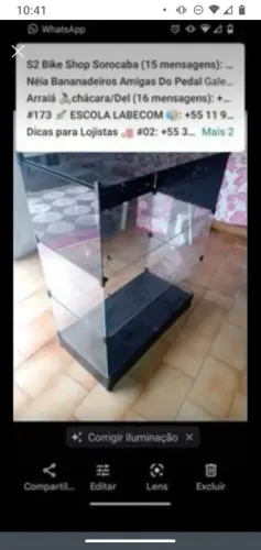 Balcão de vidro temperado para loja( com guarda corpo,não está na foto) vitrine, gôndola