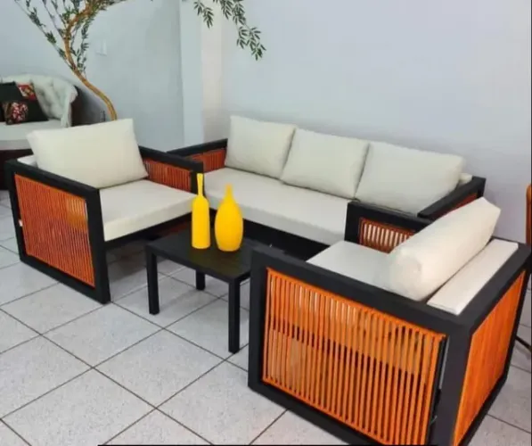 Conjunto sofá moderno para área externa