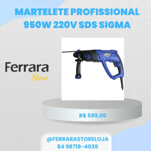 Martelete Profissional 950w 220v Sds Com Maleta Sigma
