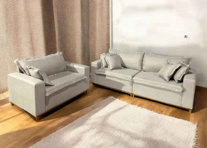 Sofá de 2 e 3 lugares luxo novo lacrado 