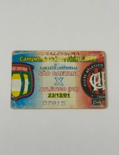 ingresso final brasileirão 2001 - são caetano x athletico paranaense - futebol