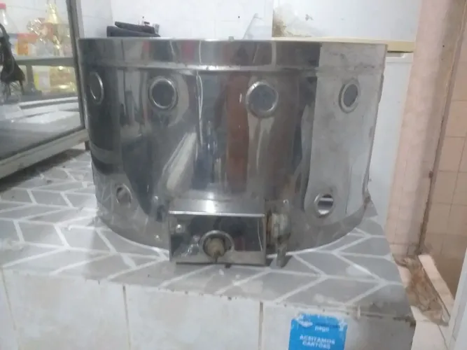Fritadeira inox de baixa pressão gas