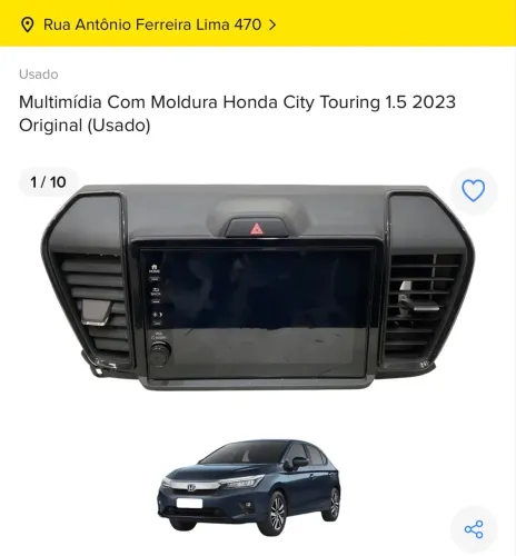 Multimídia Honda City Touring 2023