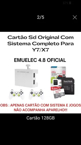Cartão Game Stick Y7-Cartão Com Sistema e Jogos Y7-YX: