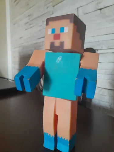 Boneco Minecraft Steve - Borracha 
