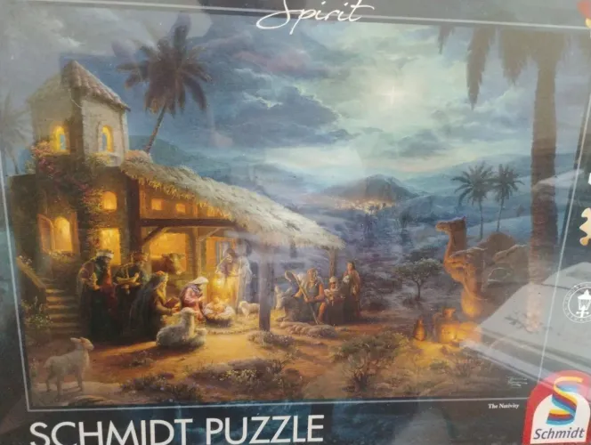 Quebra-cabeça Schmidt - A Natividade, Thomas Kinkade, 1000 peças