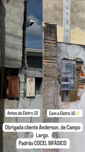 Padrão Copel / COCEL - Energia, poste, bifásico cliente de CAMPO LARGO/PR