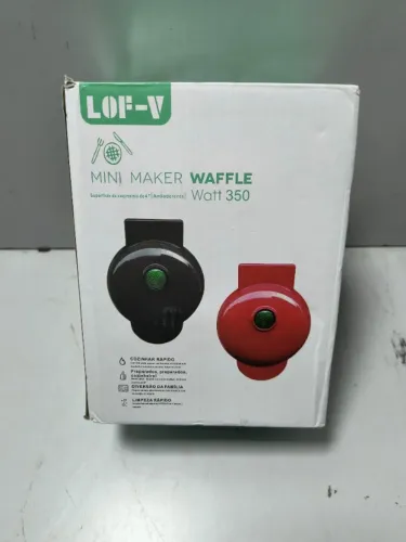 Maquina de Mini Walties Eletrica Porta Antaderente Preto 127v