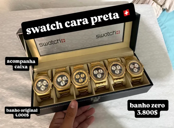 swatch cara preta novo zerooo