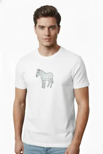 Camiseta de Grife Paul Smith M | Original Importada NY / Estampa Cavalo 3D