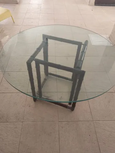 Tampo de mesa redondo vidro temperado 14mm