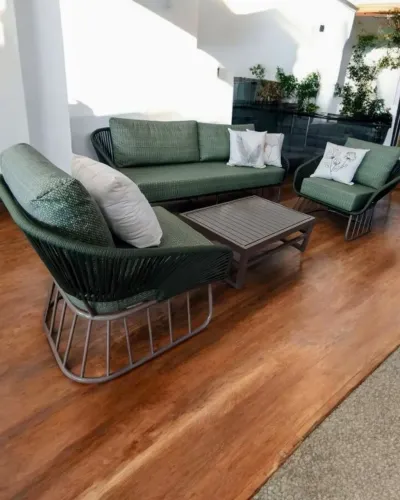 SOFÁ DE CORDA NÁUTICA P/ VARANDA OU JARDIM OU PISCINA