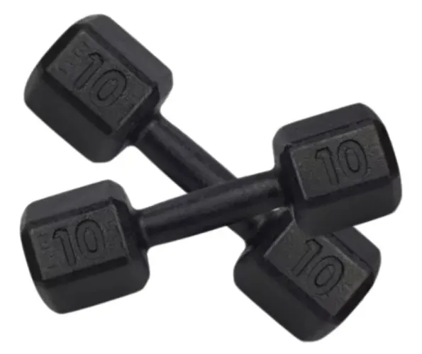 Par De Halter Sextavado pintado 10 Kg
