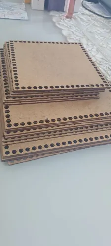 DECORAÇÃO Base em MDF 3M QUADRADA 3 TAMANHOS 