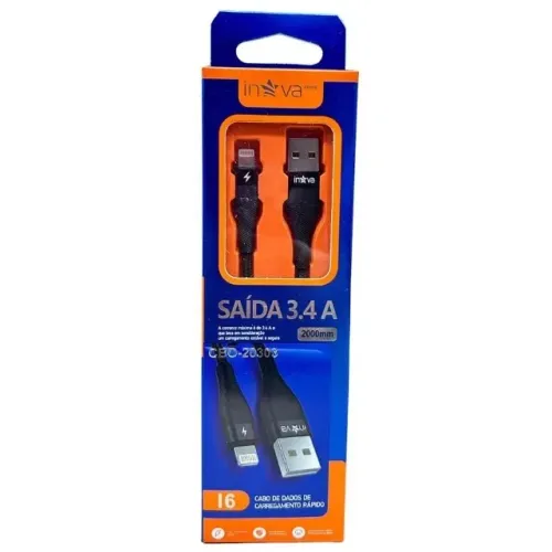 CABO DE DADOS - IPHONE 2 METROS 3.4A - CBO-20303 - INOVA