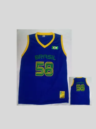 Regata basquete masculino Brasil azul 