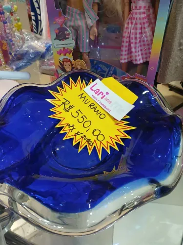 Fruteira em Murano azul