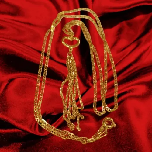 Corrente de Ouro Amarelo Com Pingente