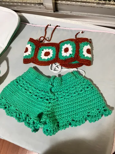 Conjunto crochê para criança 