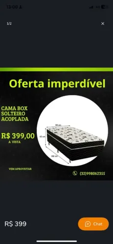Cama Box solteiro 
