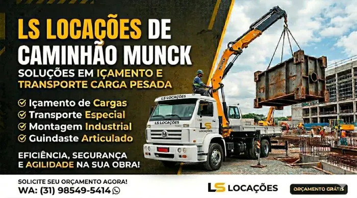 Locação caminhão munck