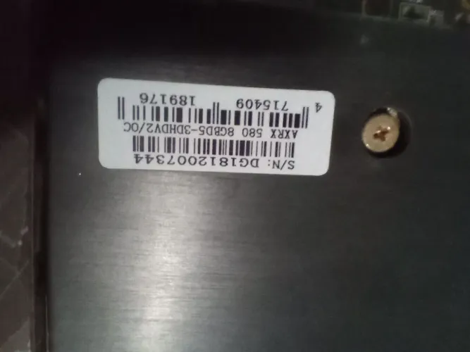 Placa de Vídeo PowerColor RX 580 8GB Red Dragon (Sem sinal / Não liga / No estado)