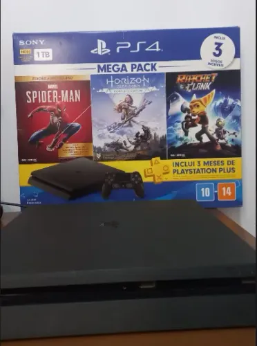 Console Playstation 4 Slim - 1 Tb + 2 Controles + 2 Jogos Físicos