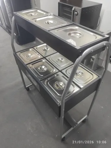 Bh Buffet Spollu 6 GNs aquecida 3 frias com Gelo X