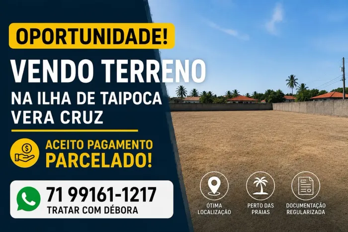 Vendo terreno ilha taipoca (oportunidade)