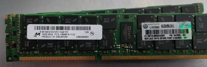 Memória para Servidor X79 Xeon Micron Pc3l 10600r 16gb 2rx4 