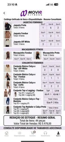 Roupas academia movie novas 