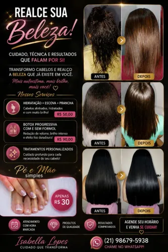 Manicure / escovas e progressiva/ aplicação de tintura
