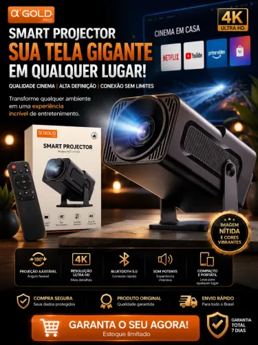 Projetor Portátil HD Cinema