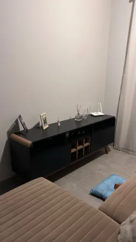 Rack para Sala Preto com Adega e Nichos