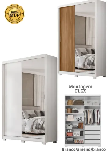 Roupeiro Riva 100% MDF 1.53m