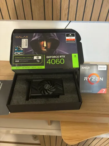 Kit Gamer - RTX 4060 8GB Galax + Ryzen 7 5700X3D + Gigabyte B550M K