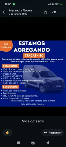 Vagas pra motorista da frota 