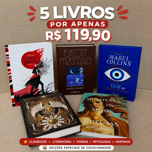 Kit de 5 livros capa dura