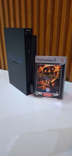PLAYSTATION 2 FAT MIDNIGHT BLACK CONTROLE ORIGINAL COM JOGOS ACEITO CARTÃO EM ATÉ 12X