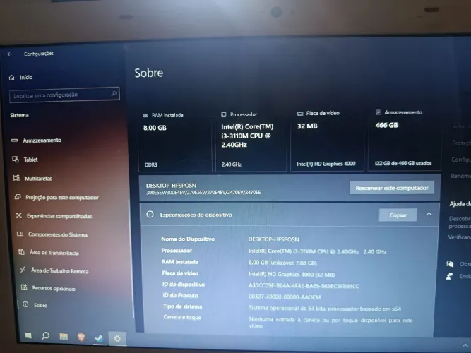 Notebook Samsung NP270E4E