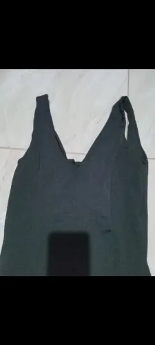 Vestido preto imita cinta laicra veste 42